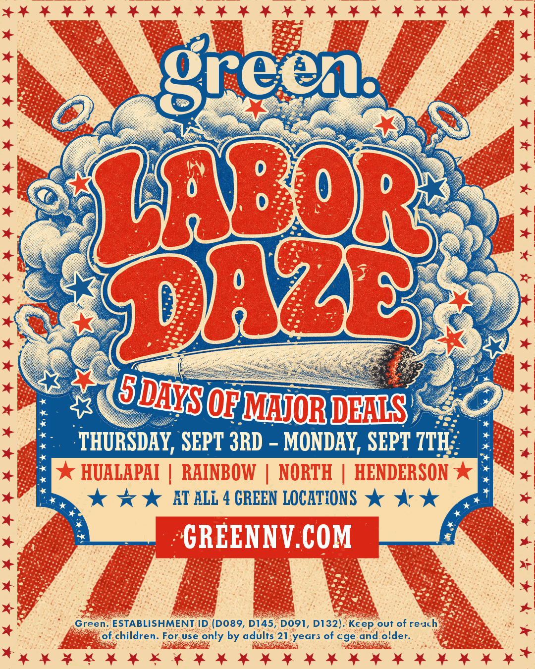 Labor Daze 5 DAYS OF SPECIALS