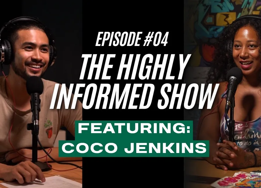 Host Edvin Imperial and guest Coco Jenkins recording episode 4 of the HIGHLY INFORMED show